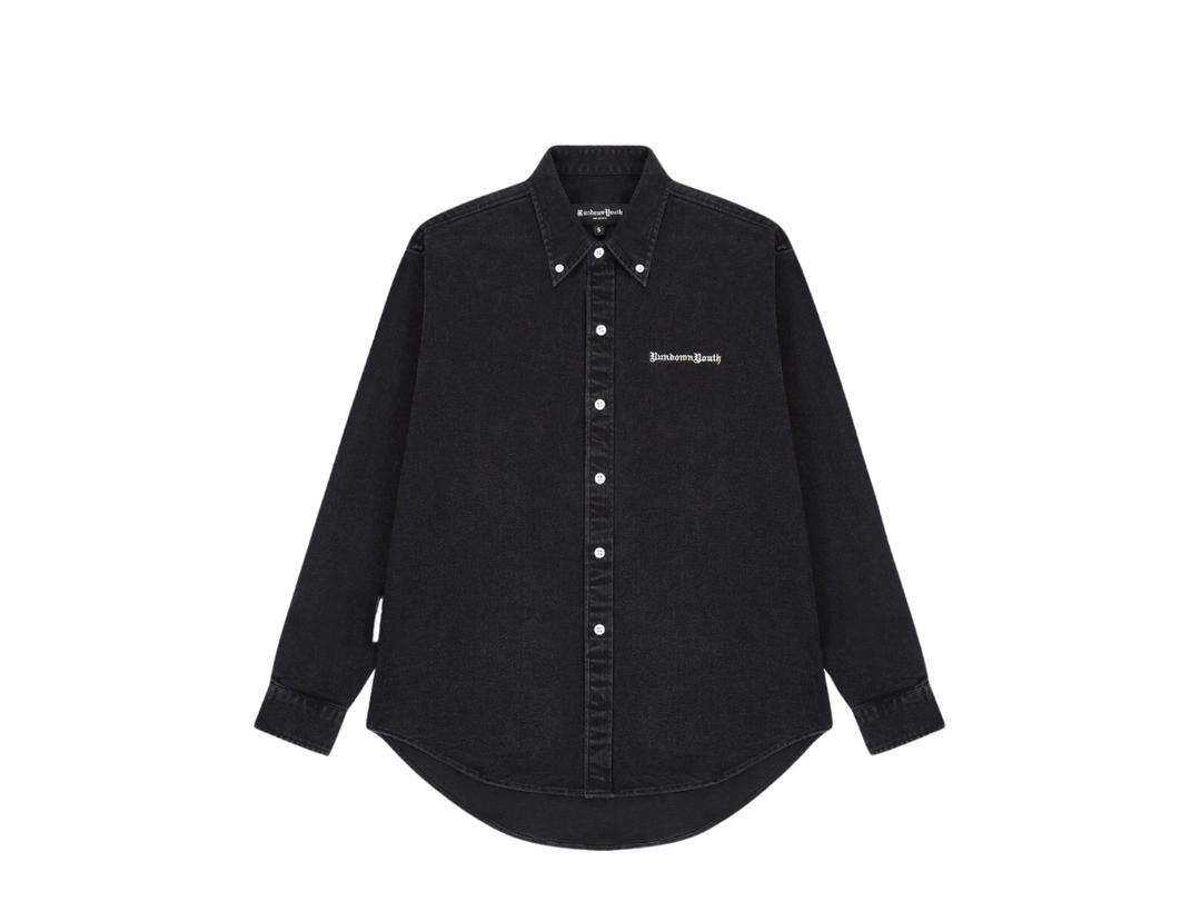 RUNDOWNYOUTH RUNDOWNYOUTH Essential Denim Shirt Black 02