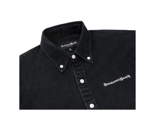 RUNDOWNYOUTH RUNDOWNYOUTH Essential Denim Shirt Black 02 - view 3