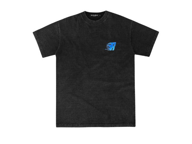 RUNDOWNYOUTH RUNDOWNYOUTH Letter R Blue Fire Logo T-Shirt 044 - view 1