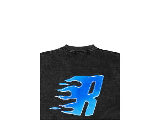 RUNDOWNYOUTH RUNDOWNYOUTH Letter R Blue Fire Logo T-Shirt 044 - view 4