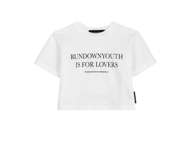 RUNDOWNYOUTH RUNDOWNYOUTH Lovers Crop Tee Off White - view 1