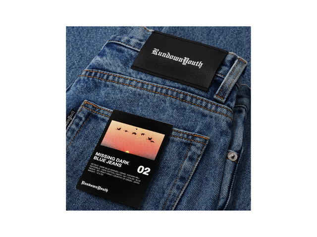 RUNDOWNYOUTH RUNDOWNYOUTH Missing Dark Blue Jeans 02 - view 5