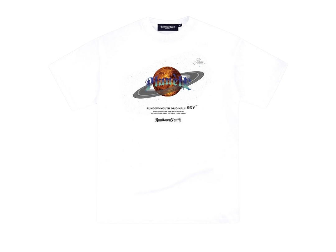 RUNDOWNYOUTH RUNDOWNYOUTH RDY Planete Logo Print T-Shirt 037
