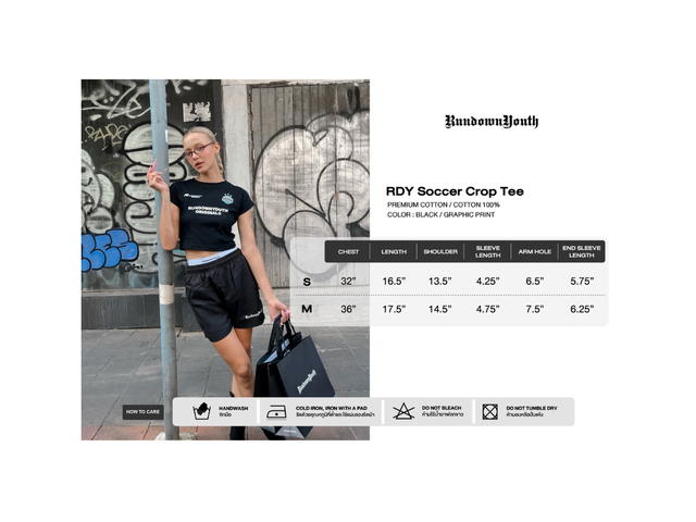 RUNDOWNYOUTH RUNDOWNYOUTH RDY Soccer Crop Tee 02 - view 3