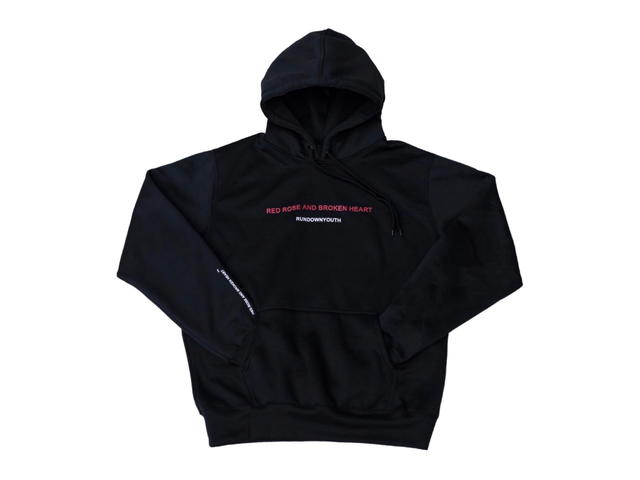 RUNDOWNYOUTH RUNDOWNYOUTH Red Rose And Broken Heart Hoodie 02 - view 1