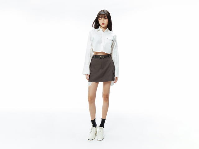 RUNONSUN RUNONSUN CROP SHIRT “RUNONSUN LOGO ” (WH) - view 2