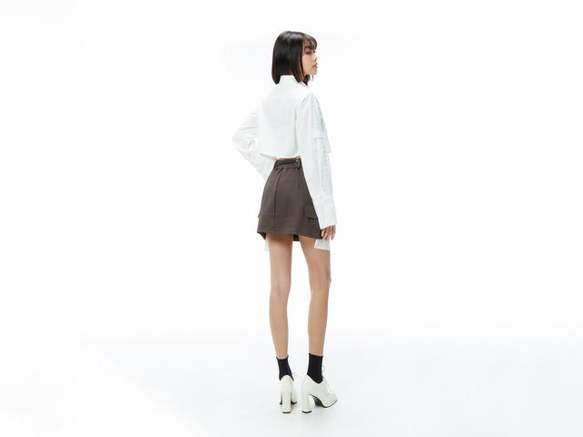 RUNONSUN RUNONSUN CROP SHIRT “RUNONSUN LOGO ” (WH) - view 3