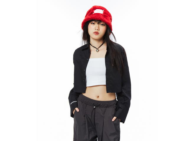 RUNONSUN RUNONSUN CROP SHIRT "RUNONSUN LOGO" (BL) - view 3