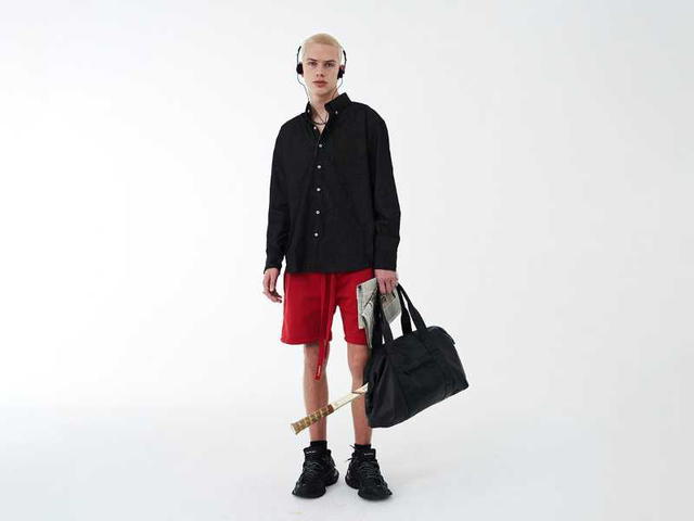 RUNONSUN RUNONSUN LONG-SLEEVED SHIRT IN DENIM (BL) - view 3