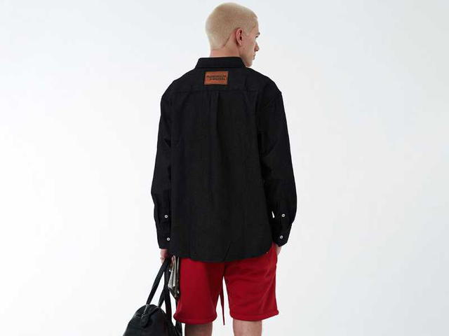 RUNONSUN RUNONSUN LONG-SLEEVED SHIRT IN DENIM (BL) - view 4