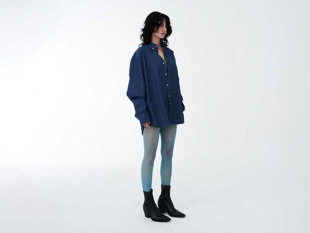 RUNONSUN RUNONSUN LONG-SLEEVED SHIRT IN DENIM (BU) - view 3