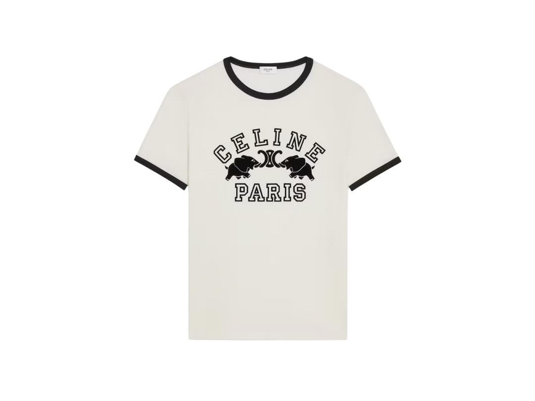 Celine Celine Regular T-shirt In Cotton Jersey White