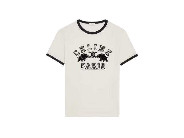 Celine Celine Regular T-shirt In Cotton Jersey White - view 1
