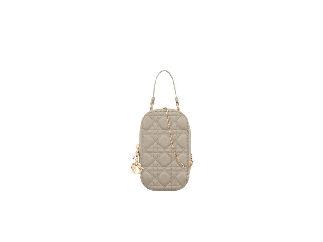Dior Dior Lady Dior Phone Holder Beige