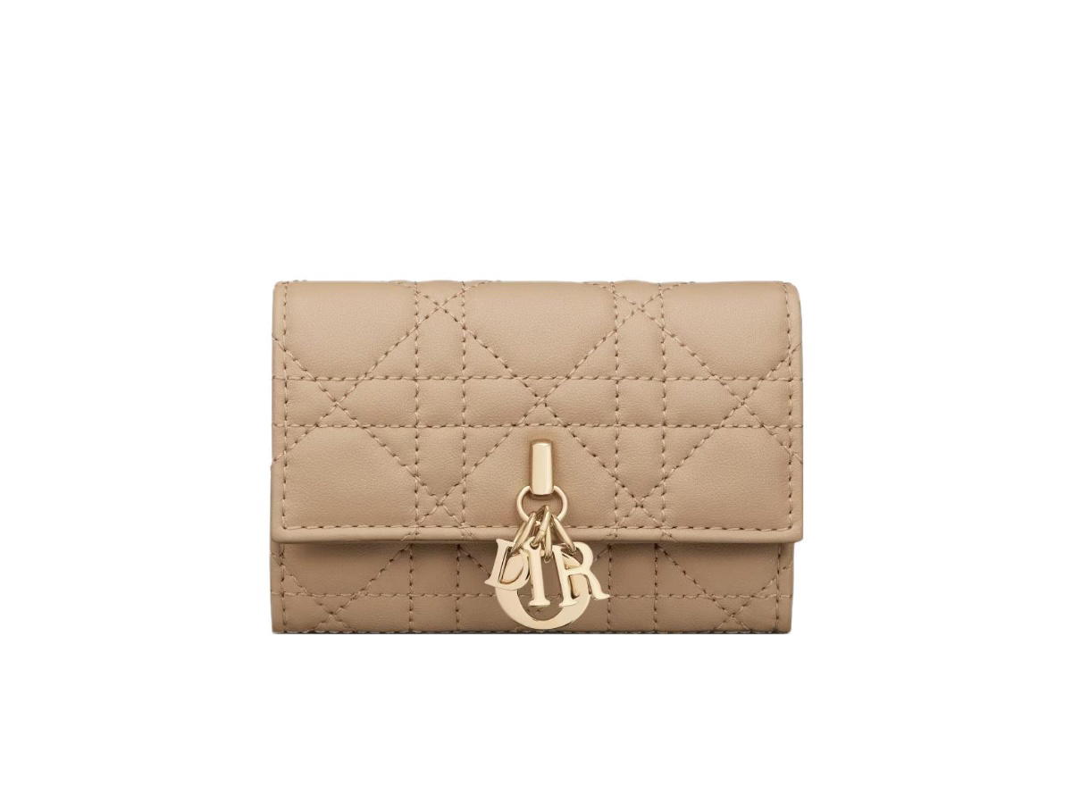 Dior Dior Lambskin Wallet Extra Small Women's Cookie