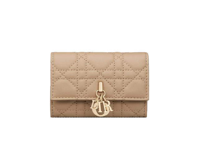 Dior Dior Lambskin Wallet Extra Small Women's Cookie - view 1