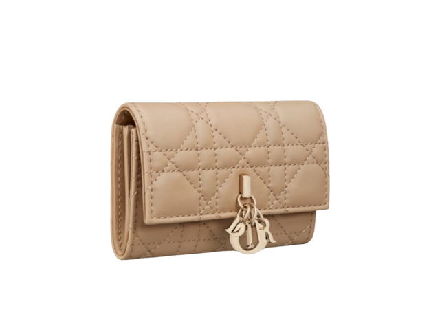 Dior Dior Lambskin Wallet Extra Small Women's Cookie - view 2