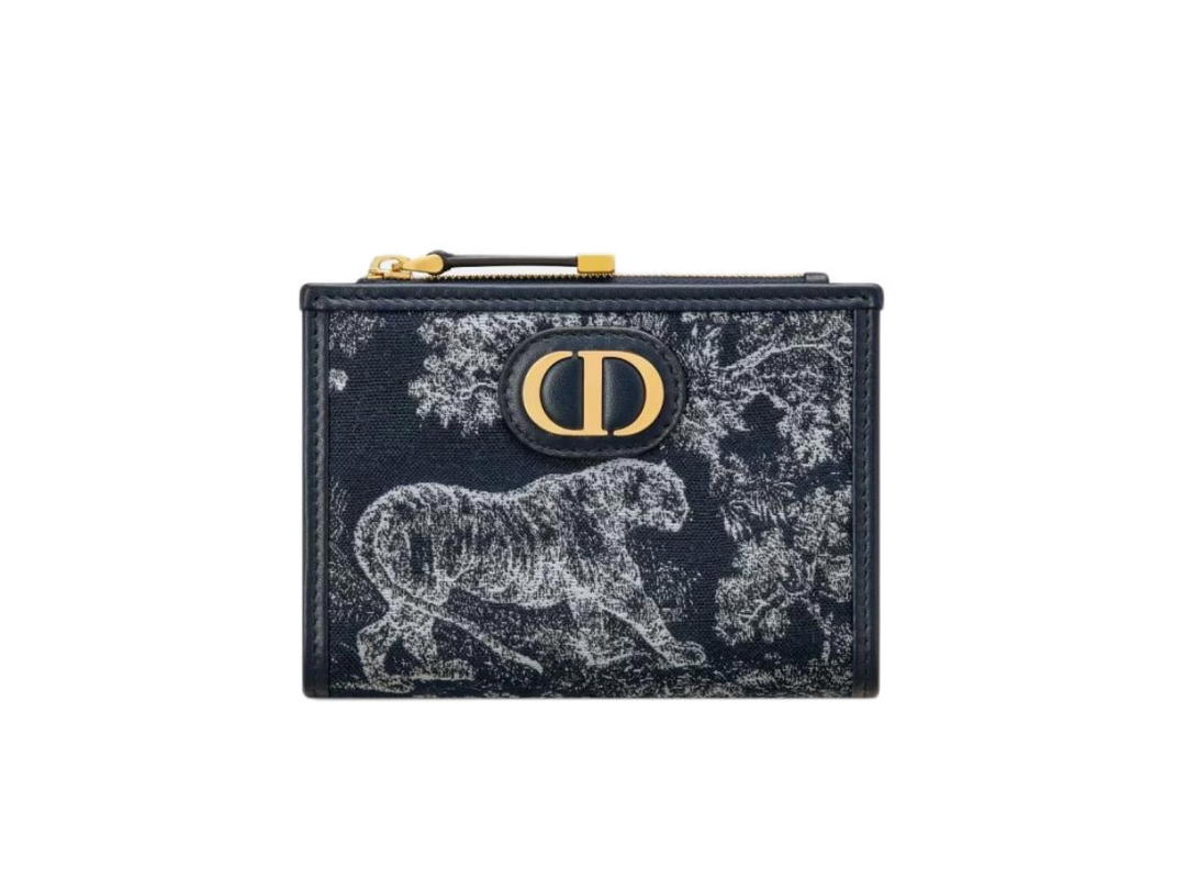 Dior Dior 30 Montaigne Dahlia Wallet Blue