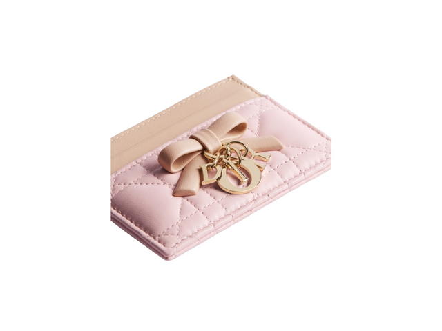 Dior Dior Lady Dior Freesia Card Holder Pink Latte White - view 4