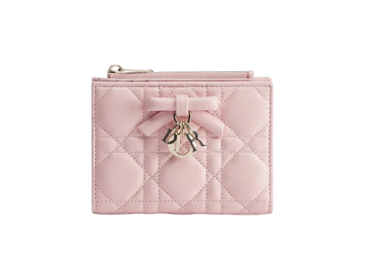 Dior Dior Lady Dior Dahlia Wallet Soupir Pink Cannage Lambskin