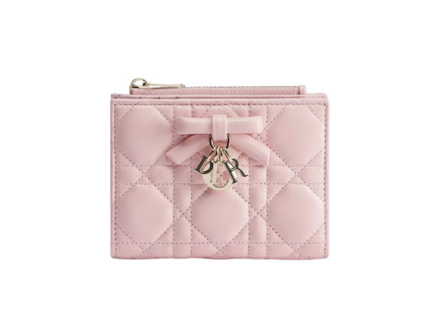Dior Dior Lady Dior Dahlia Wallet Soupir Pink Cannage Lambskin - view 1