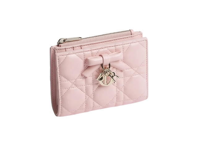Dior Dior Lady Dior Dahlia Wallet Soupir Pink Cannage Lambskin - view 2