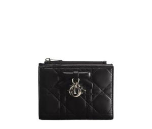 Buy Dior Lady Dior Dahlia Wallet Black Cannage Lambskin at Sasom – Authentic and Ready to Ship