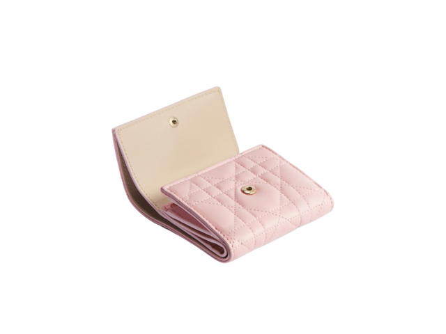 Dior Dior Lady Dior Hibiscus Wallet Sand Pink - view 2