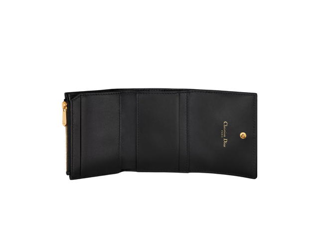 Dior Dior Jolie Hibiscus Wallet In Black Cannage Lambskin - view 5