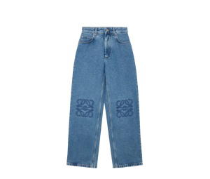 Buy Loewe Anagram Baggy Jeans In Cotton Jeans Blue at Sasom – Authentic and Ready to Ship