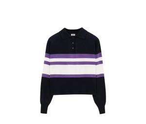 Buy Loewe Polo Sweater  Deep Blue Yellow Purple at Sasom – Authentic and Ready to Ship