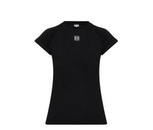 Buy Loewe Logo Embroidered T-shirt Black at Sasom – Authentic and Ready to Ship