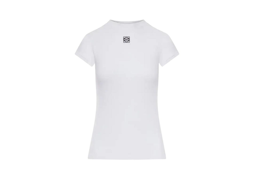 Loewe Loewe Anagram Embroidered Slim Fit T-shirt White