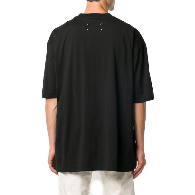 Maison Margiela Maison Margiela Logo Printed Crewneck T-Shirt - Black - view 5