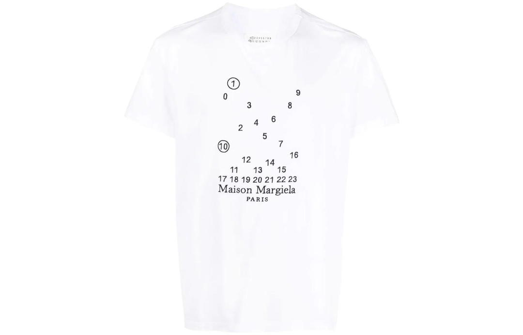 Maison Margiela Maison Margiela Graphic Printed Crewneck T-Shirt - White