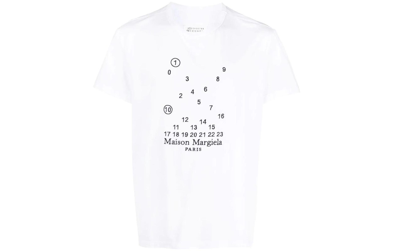 Maison Margiela Maison Margiela Graphic Printed Crewneck T-Shirt - White