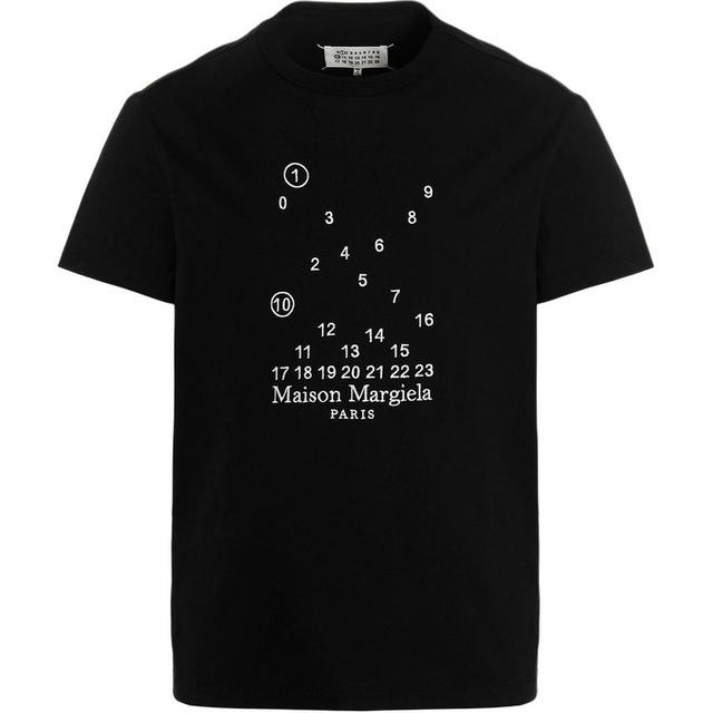 Maison Margiela Maison Margiela FW22 Logo Digital Embroidery Short Sleeve T-Shirt - Black - view 1