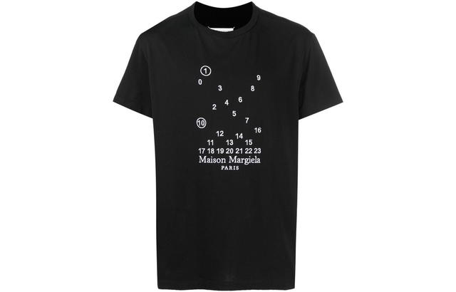 Maison Margiela Maison Margiela FW22 Logo Digital Embroidery Short Sleeve T-Shirt - Black - view 2