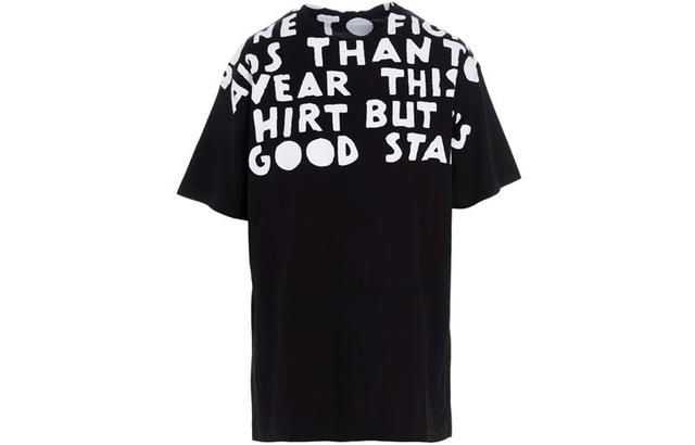 Maison Margiela Maison Margiela Slogan Oversized T-Shirt - Black - view 1