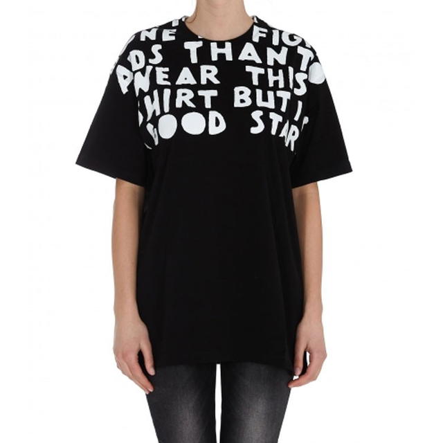 Maison Margiela Maison Margiela Slogan Oversized T-Shirt - Black - view 4