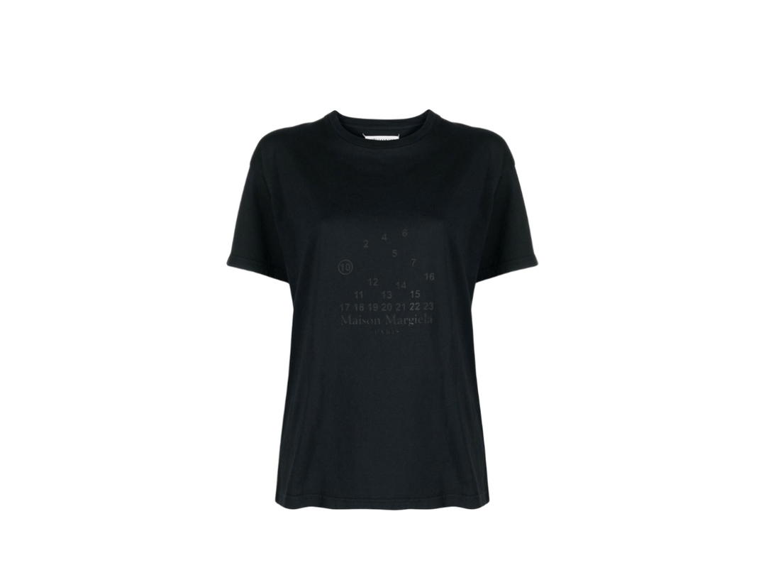 Maison Margiela Maison Margiela Numbers-Print Cotton T-Shirt Black (Women's)