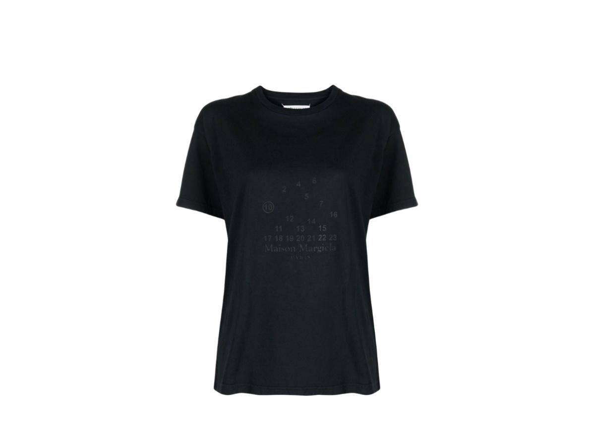 Maison Margiela Maison Margiela Numbers-Print Cotton T-Shirt Black (Women's)