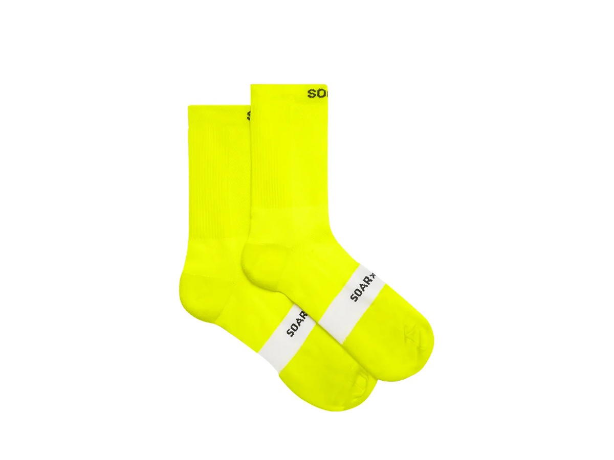 SOAR Running SOAR Running Crew Sock Fluro Yellow