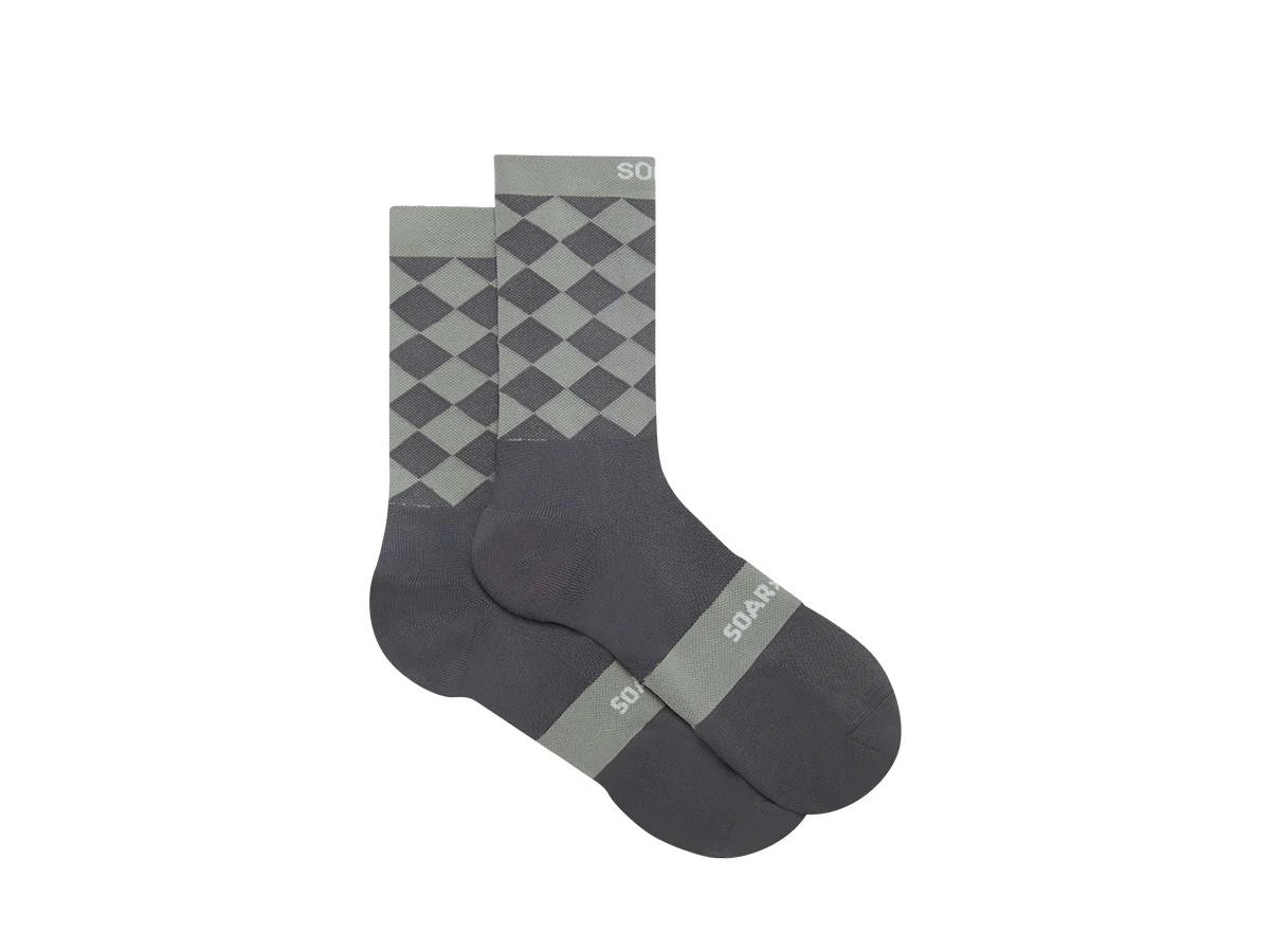 SOAR Running SOAR Running Diamond Crew Sock Dark GreyLight Grey