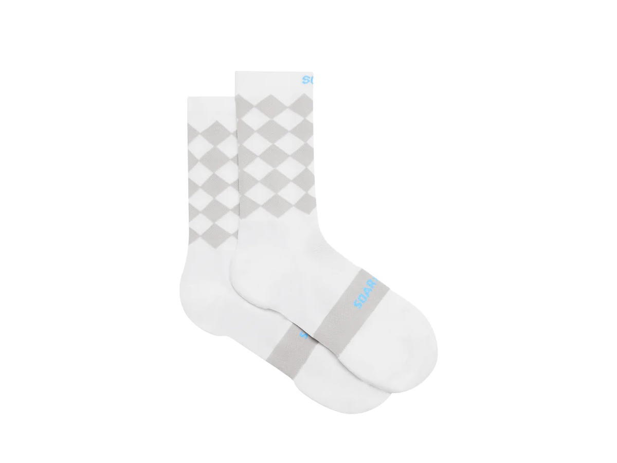 SOAR Running SOAR Running Diamond Crew Sock WhiteLight Grey