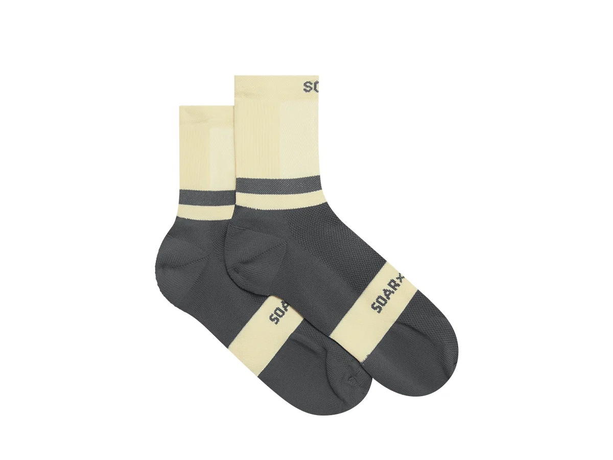SOAR Running SOAR Running Ankle Sock CreamDark Grey