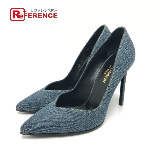 Saint Laurent SAINT LAURENT 416482 Denim Shoes Stiletto Heels pumps Denim blue Unused - view 1