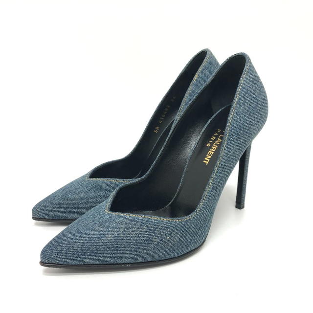 Saint Laurent SAINT LAURENT 416482 Denim Shoes Stiletto Heels pumps Denim blue Unused - view 2