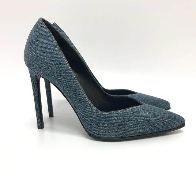 Saint Laurent SAINT LAURENT 416482 Denim Shoes Stiletto Heels pumps Denim blue Unused - view 5