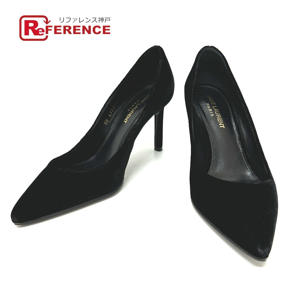 Saint Laurent Saint Laurent 493828 apparel shoes pumps Suede / Leather Black